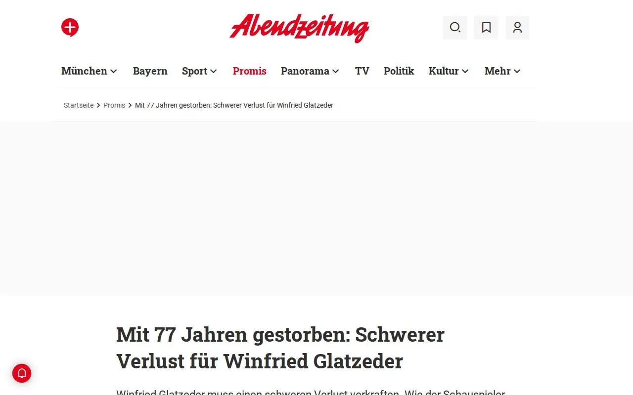 Landing page screenshot for www.abendzeitung-muenchen.de