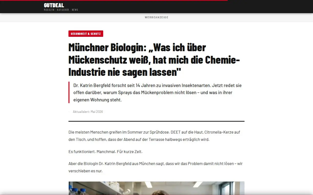 Landing page screenshot for gutdeal.de