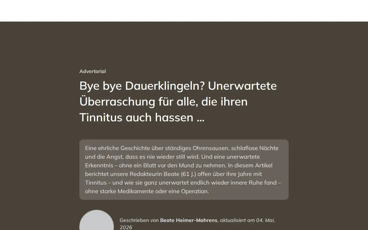 Landing page screenshot for gesund-vital-ratgeber.org