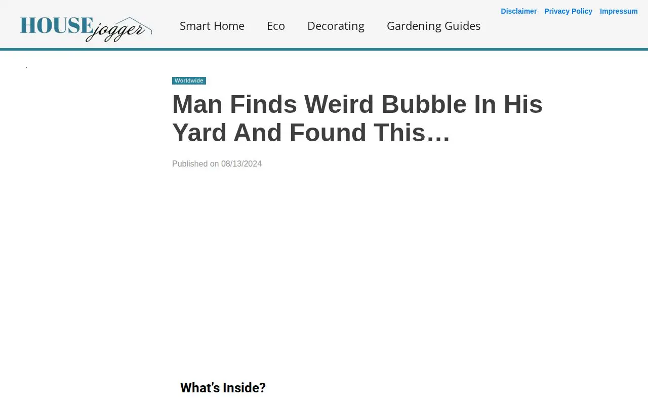 Landing page screenshot for www.housejogger.com