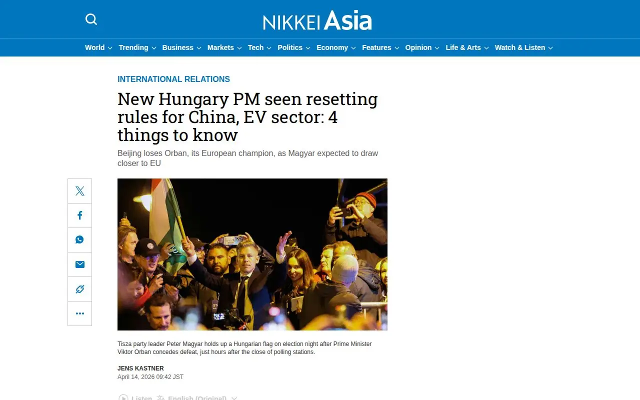 Landing page screenshot for asia.nikkei.com
