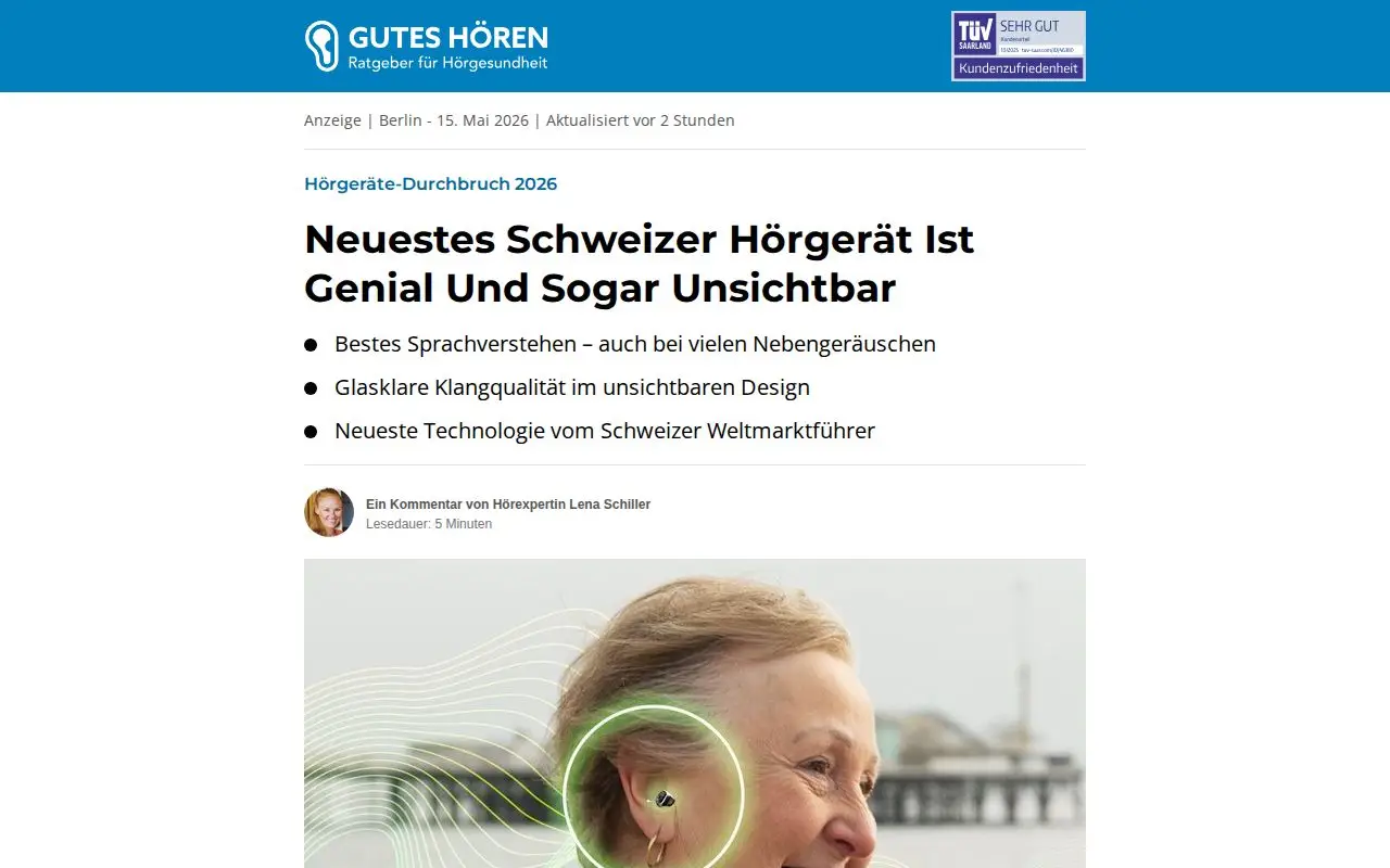 Landing page screenshot for www.gutes-hoeren.de