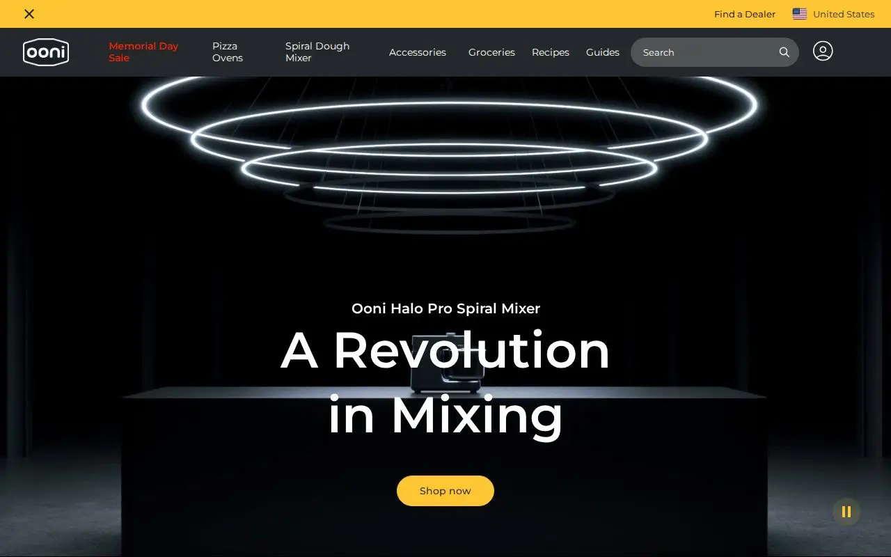 Landing page screenshot for ooni.com