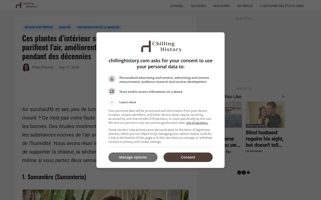 Landing page screenshot for chillinghistory.com