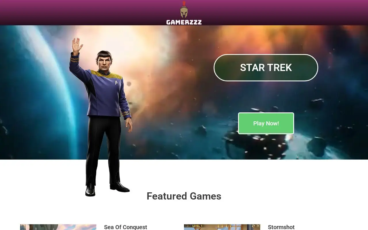 Landing page screenshot for www.newgamerz.com