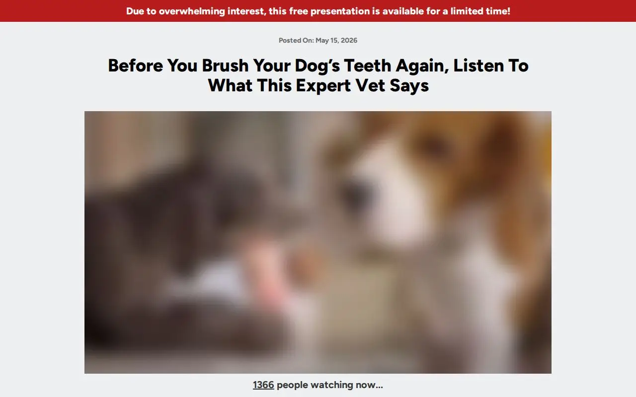 Landing page screenshot for www3.dogdentaltruth.com