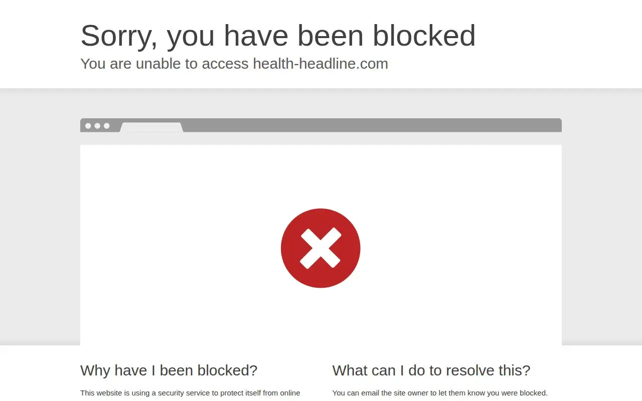 Landing page screenshot for health-headline.com