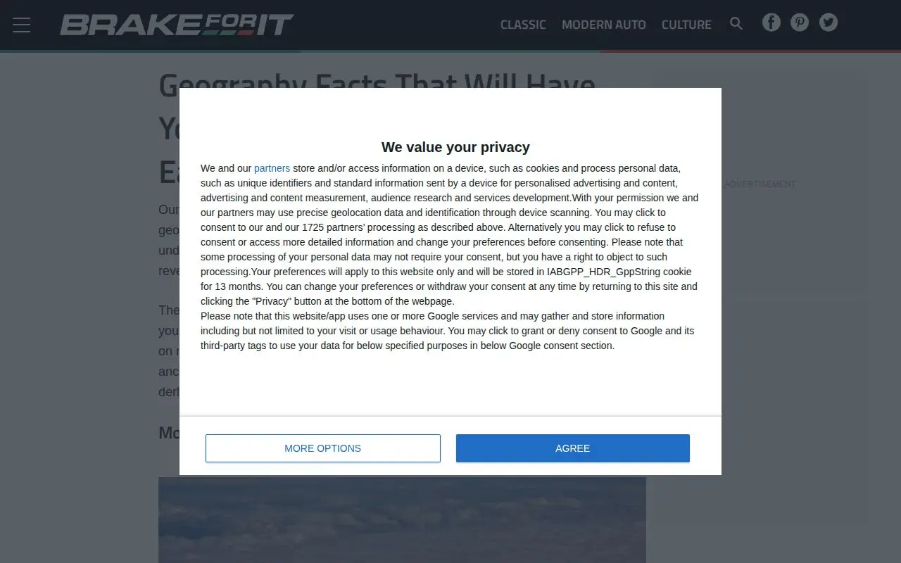 Landing page screenshot for www.brakeforit.com