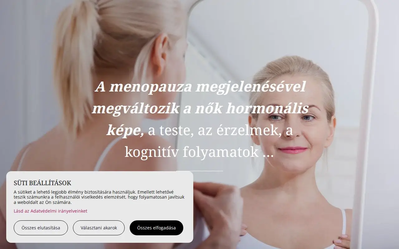 Landing page screenshot for egeszseg.carniumbotanicals.hu