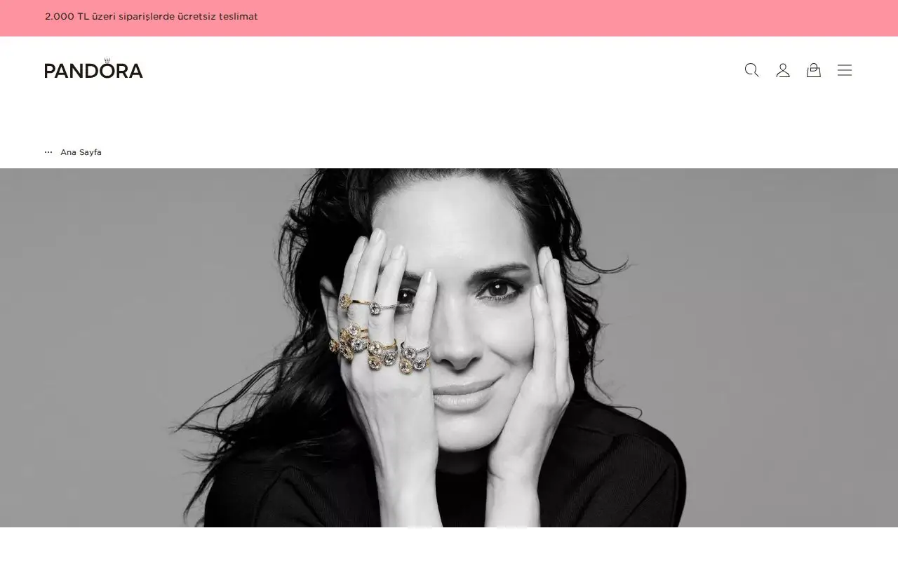 Landing page screenshot for tr.pandora.net
