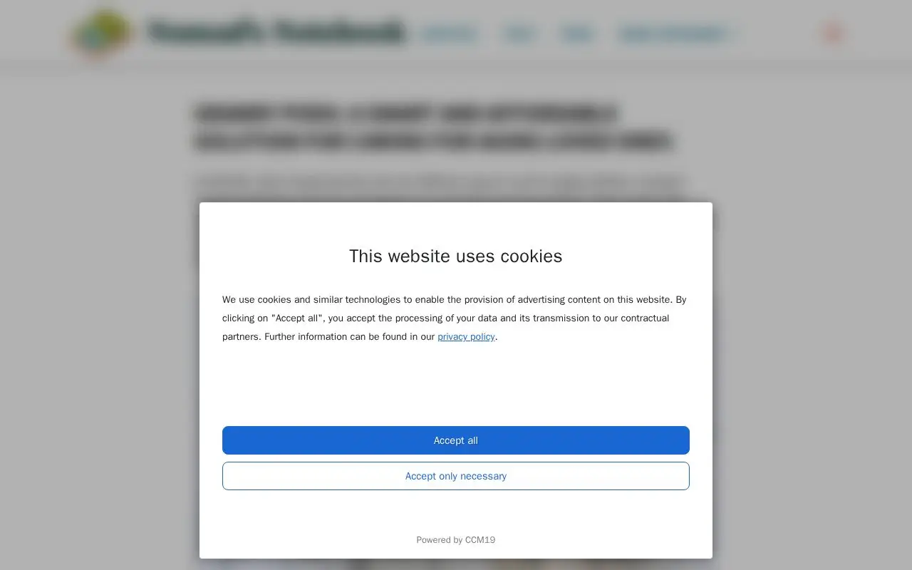 Landing page screenshot for nomads-notebook.com