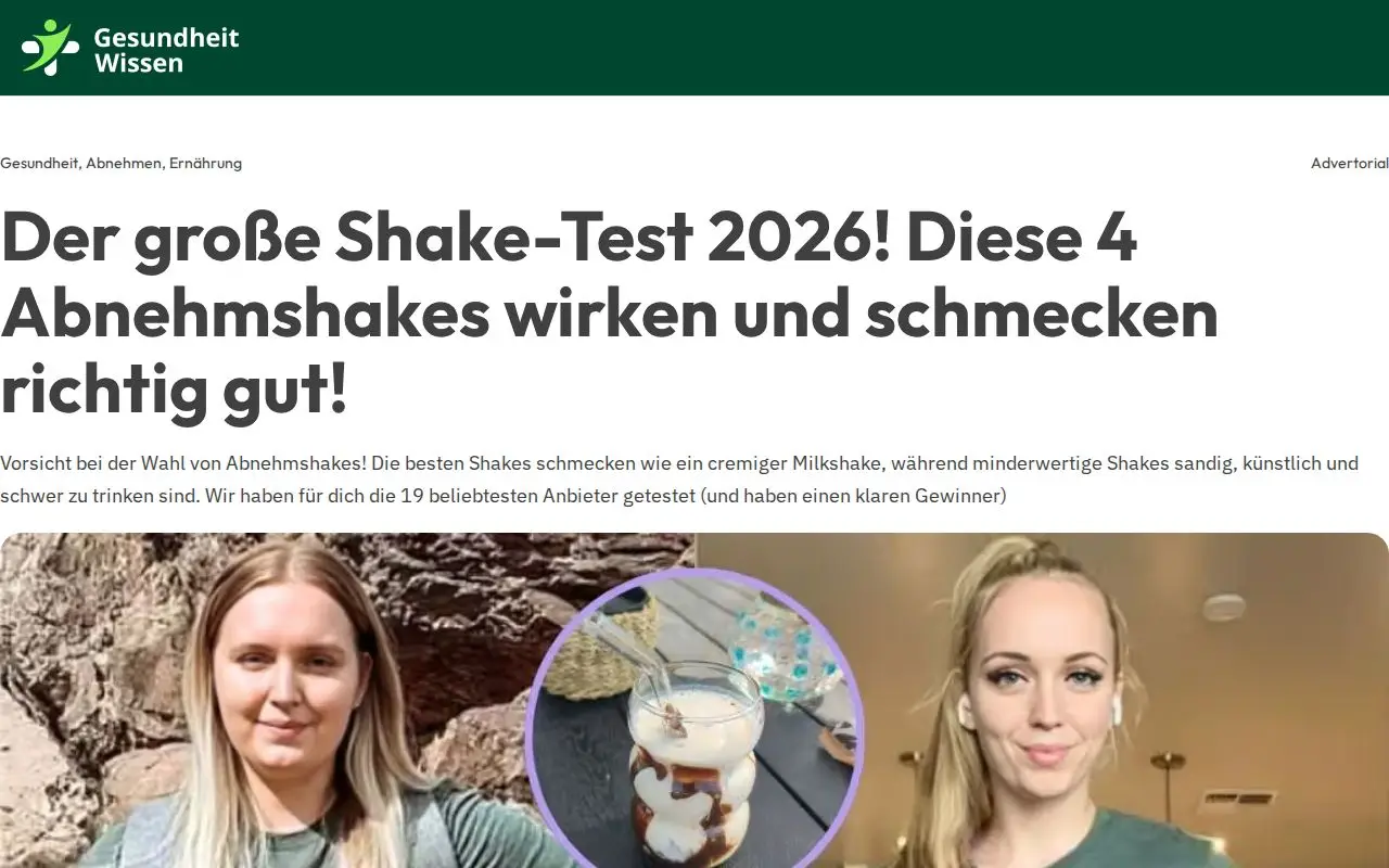 Landing page screenshot for gesundheit-wissen.de