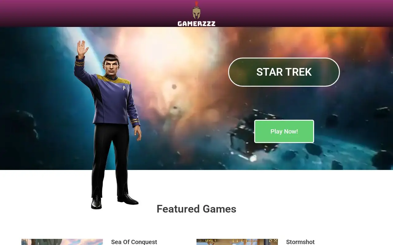 Landing page screenshot for www.newgamerz.com