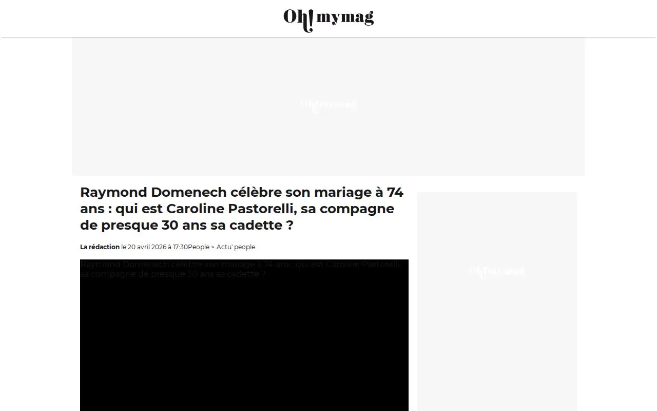 Landing page screenshot for news.ohmymag.com