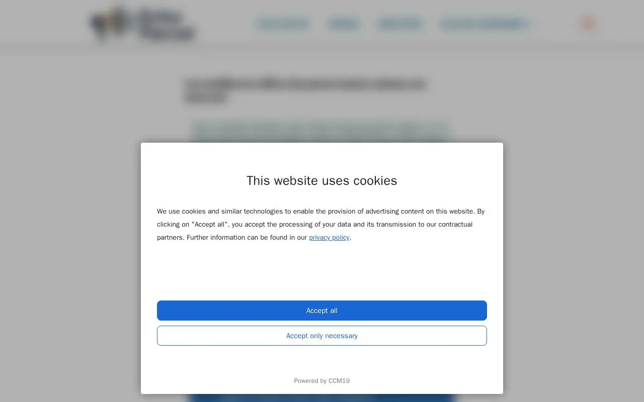 Landing page screenshot for echoparcel.com