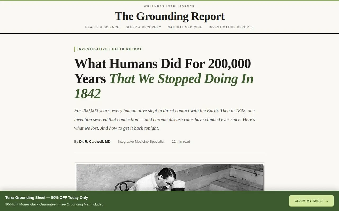 Landing page screenshot for learn.healthjournalnow.com