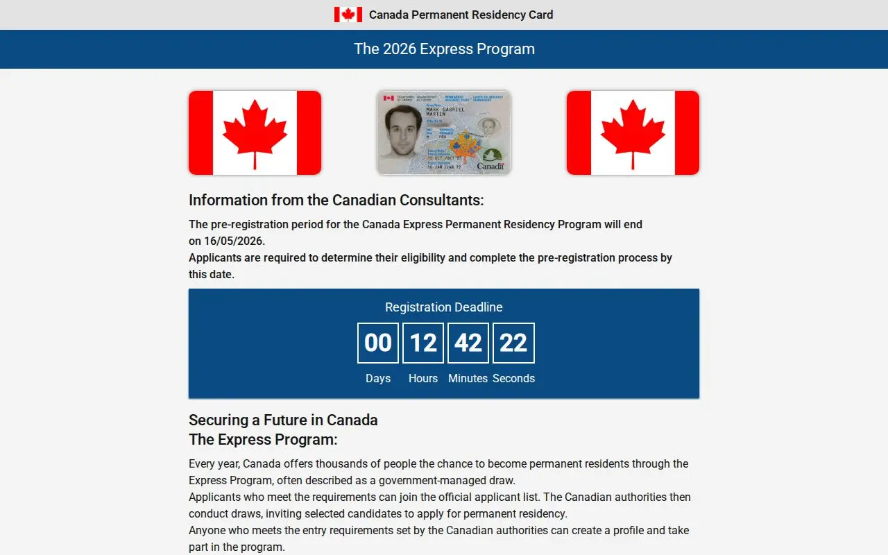 Landing page screenshot for canadaiservices.com