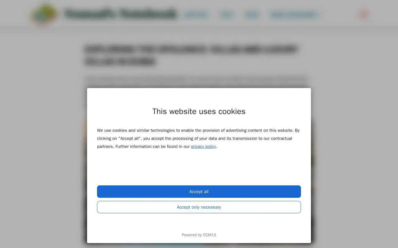 Landing page screenshot for nomads-notebook.com