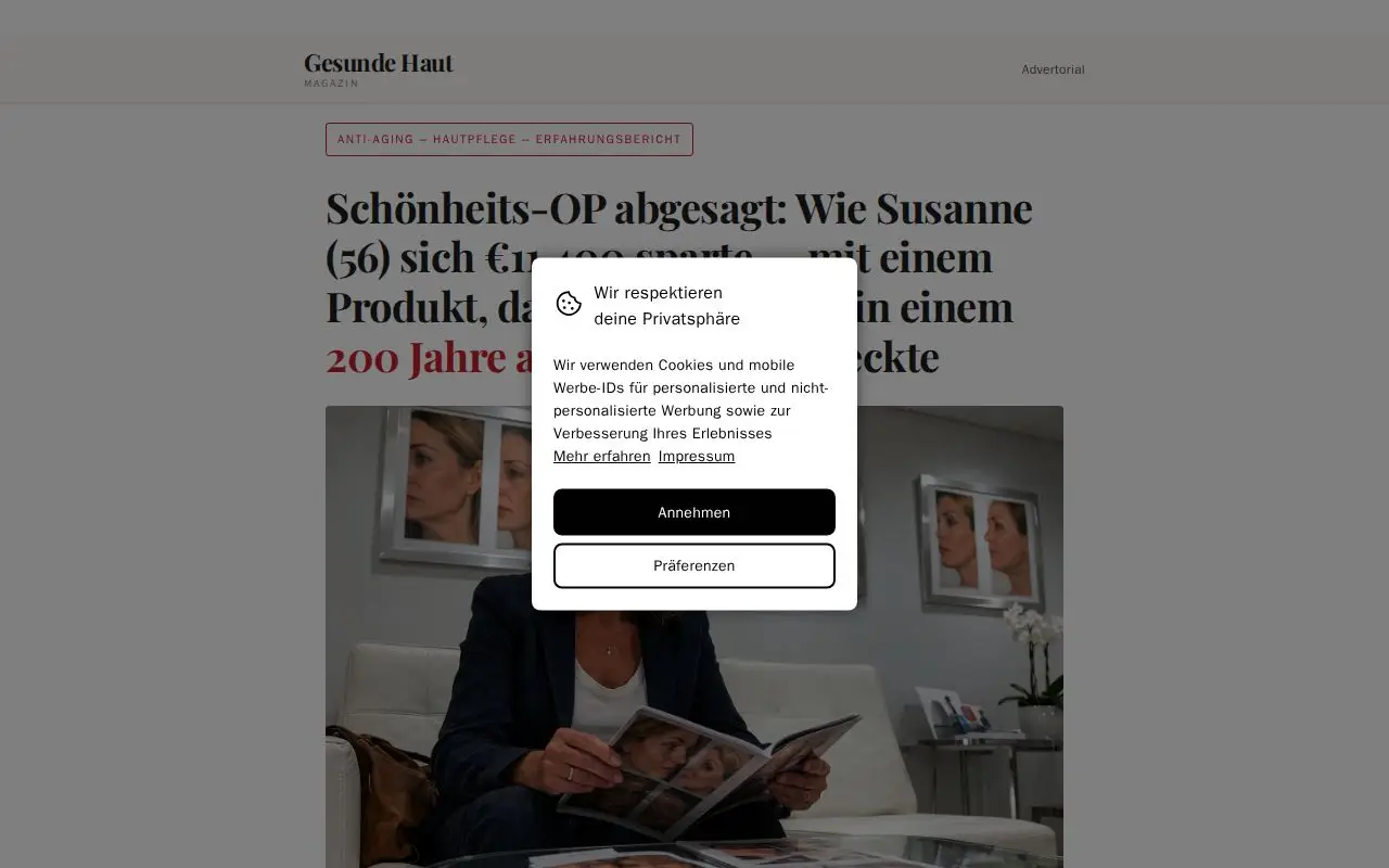 Landing page screenshot for www.tallows.de
