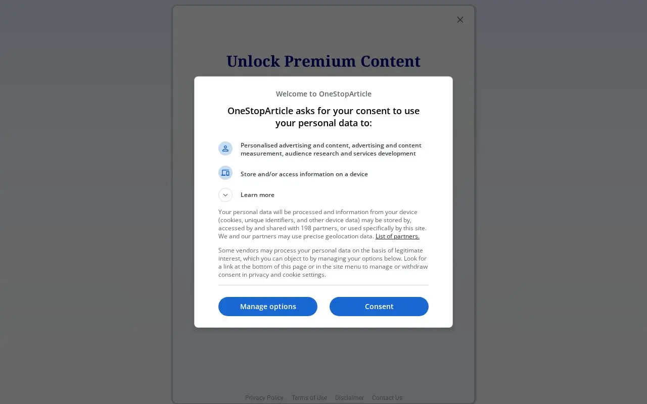 Landing page screenshot for onestoparticle.com