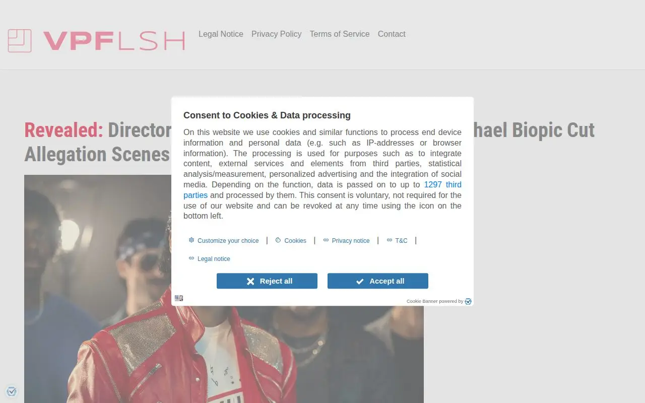 Landing page screenshot for us.vipflash.de