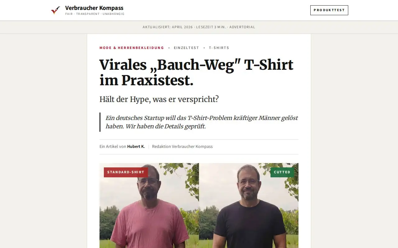 Landing page screenshot for verbraucher-kompass.com