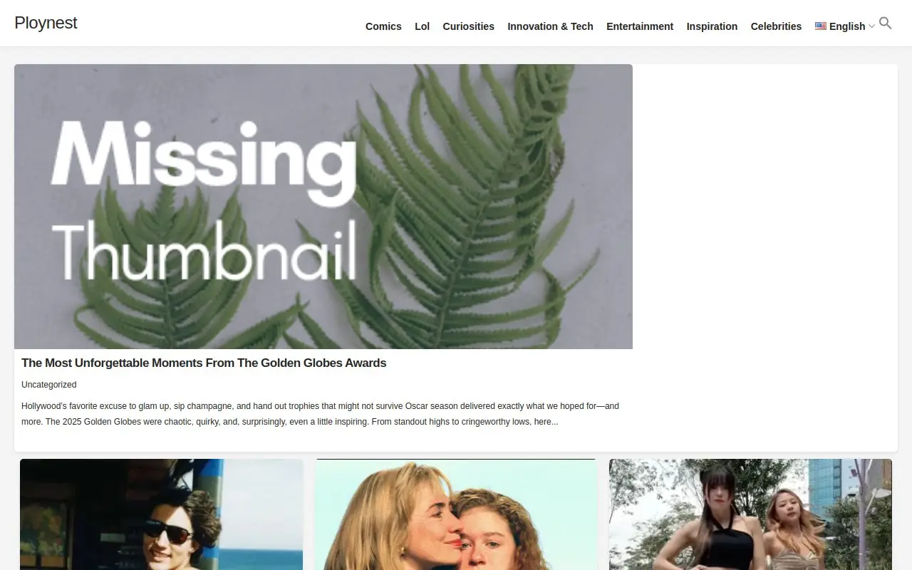 Landing page screenshot