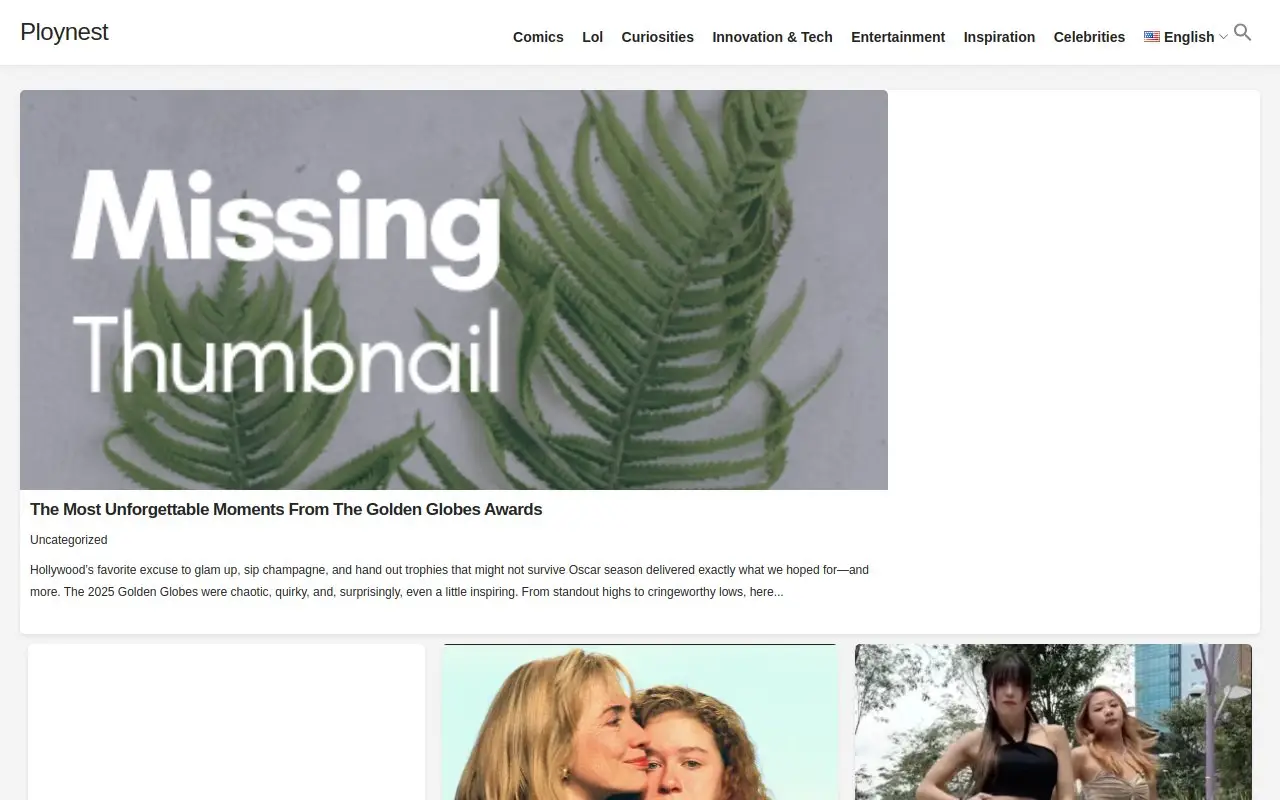 Landing page screenshot
