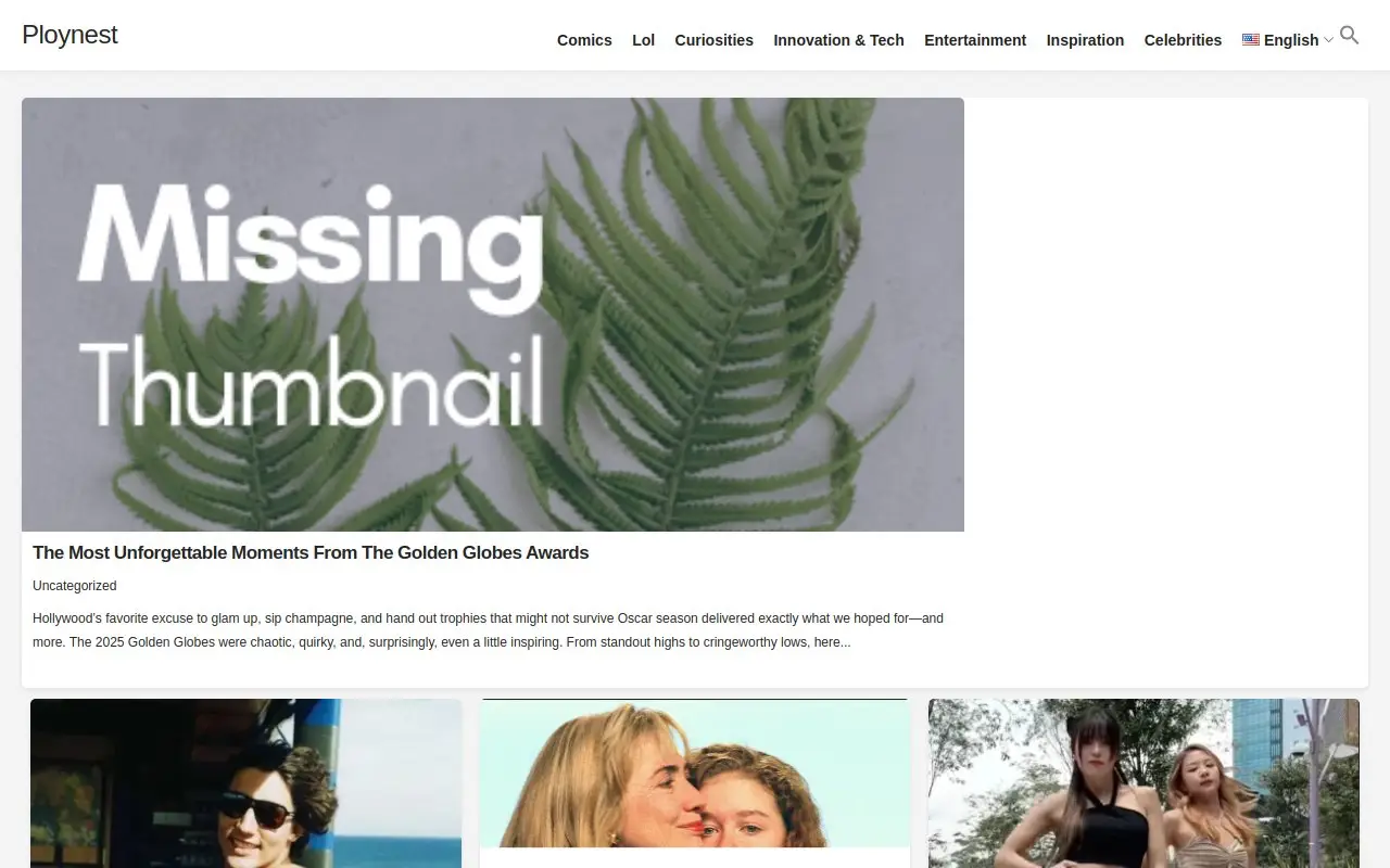 Landing page screenshot