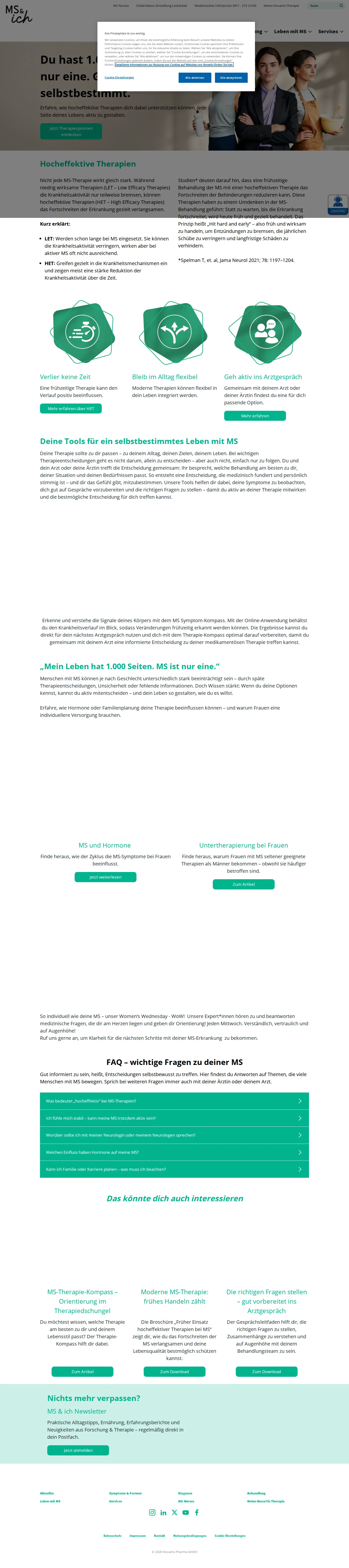 Landing page screenshot