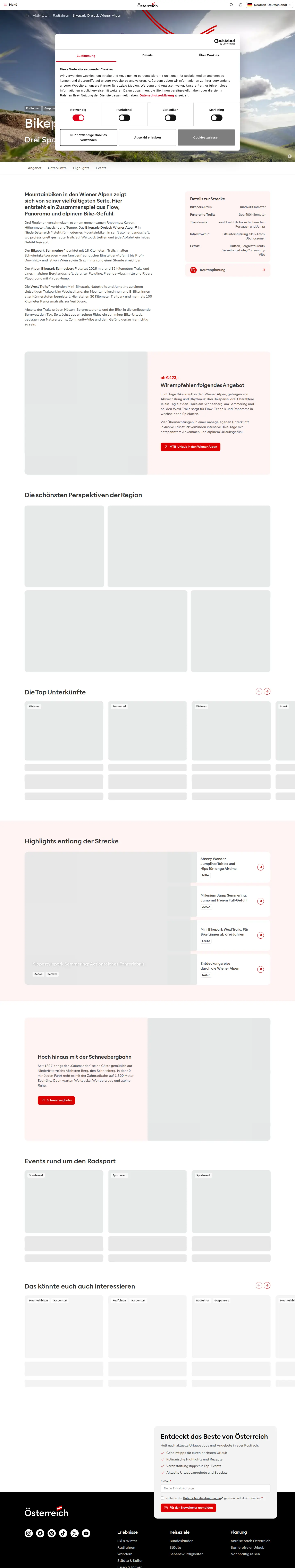 Landing page screenshot