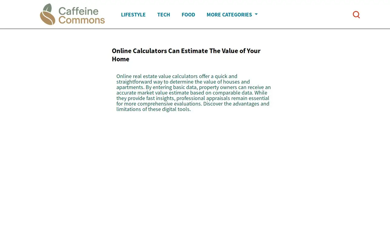 Landing page screenshot