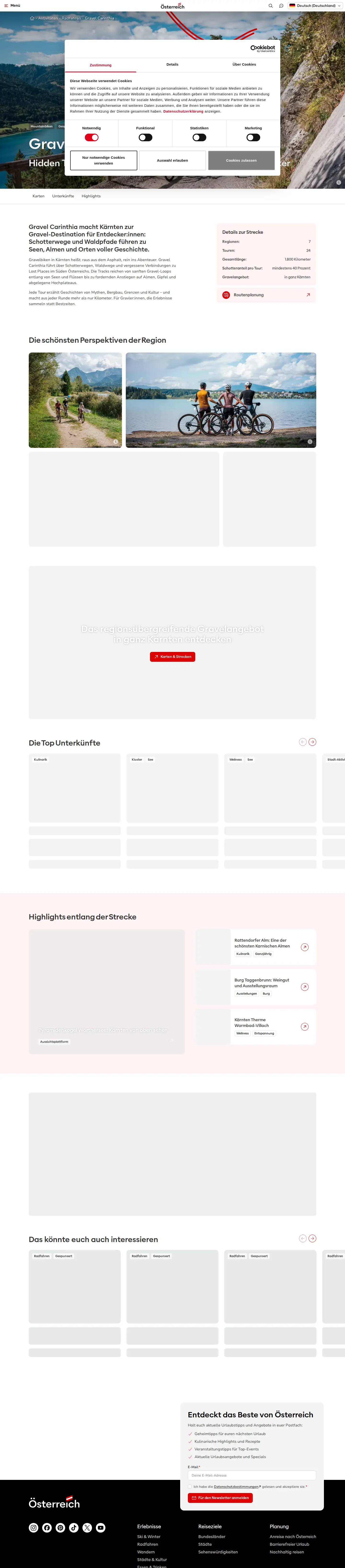 Landing page screenshot