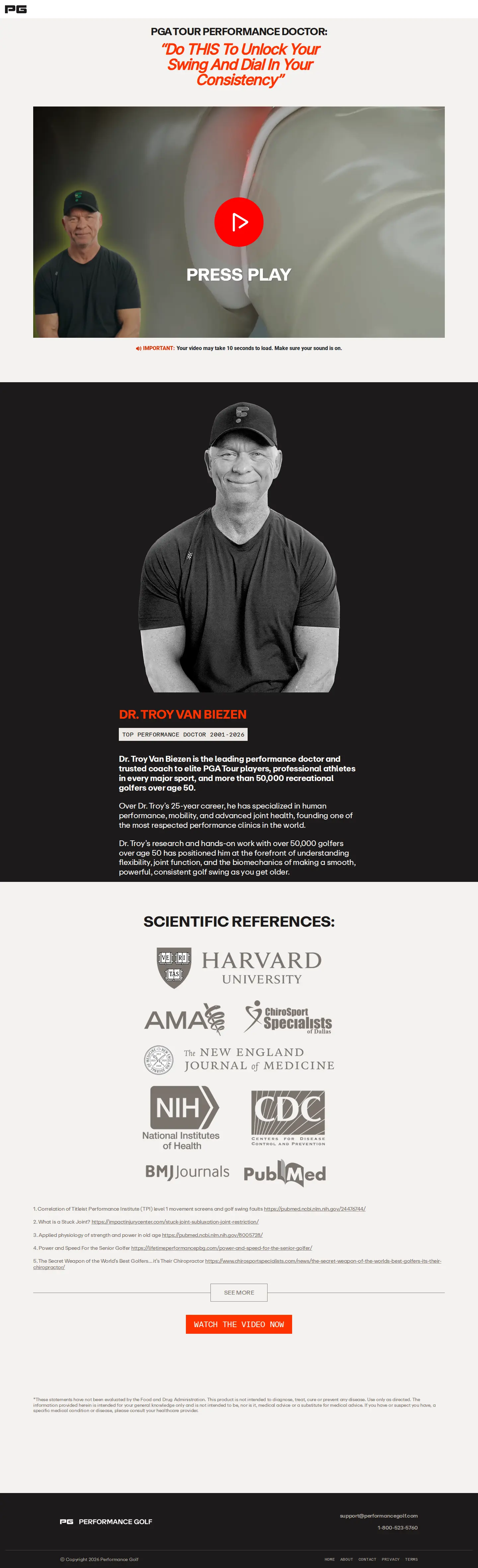 Landing page screenshot