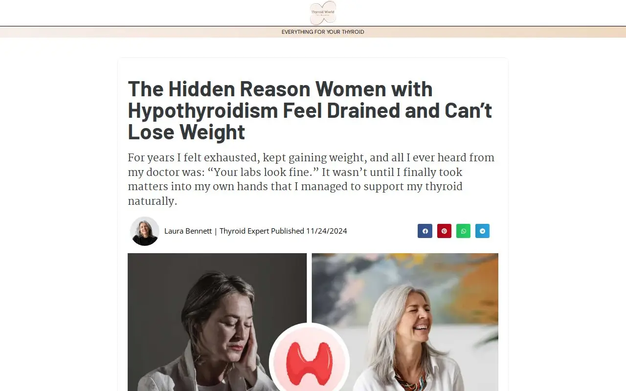 Landing page screenshot