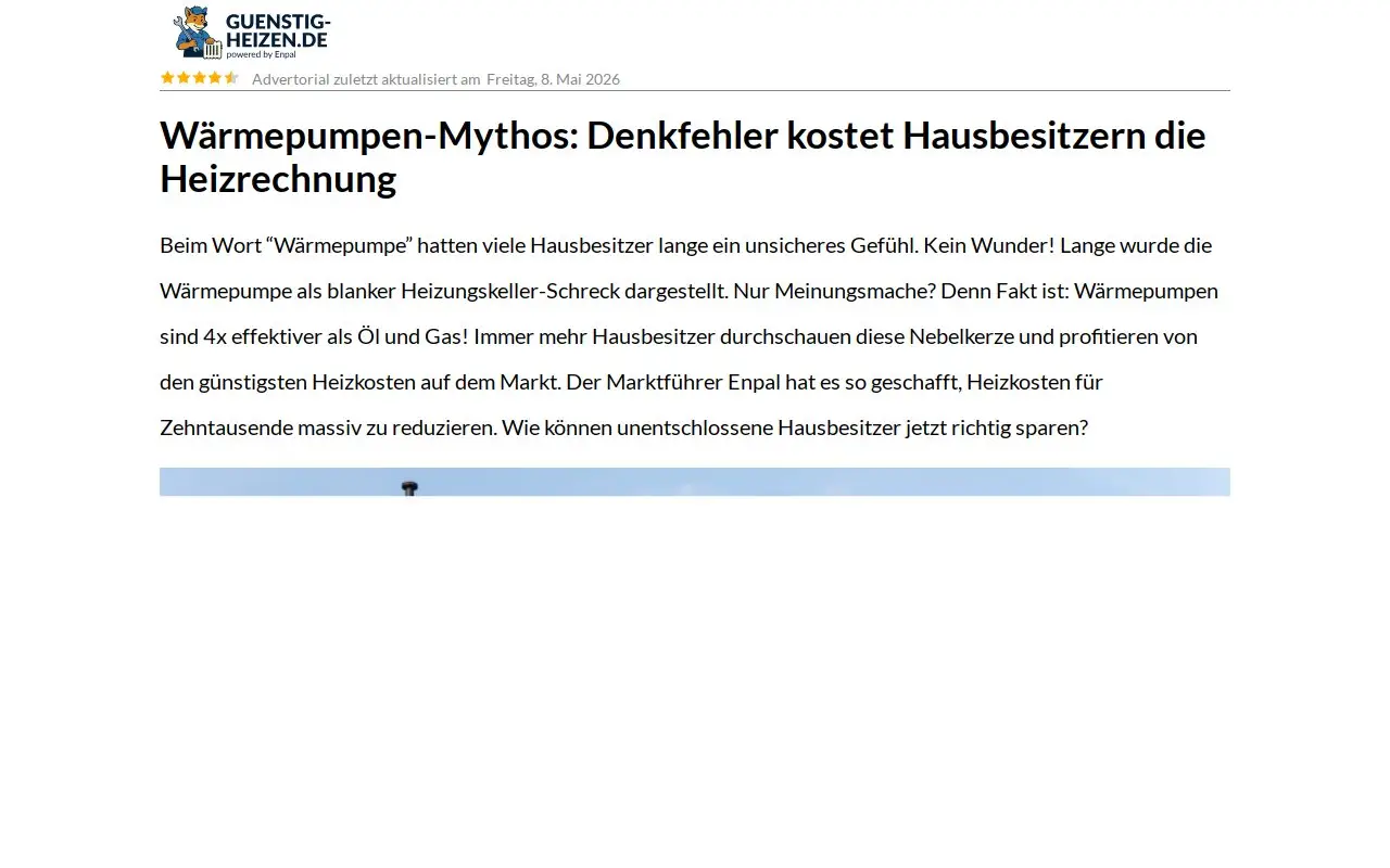 Landing page screenshot