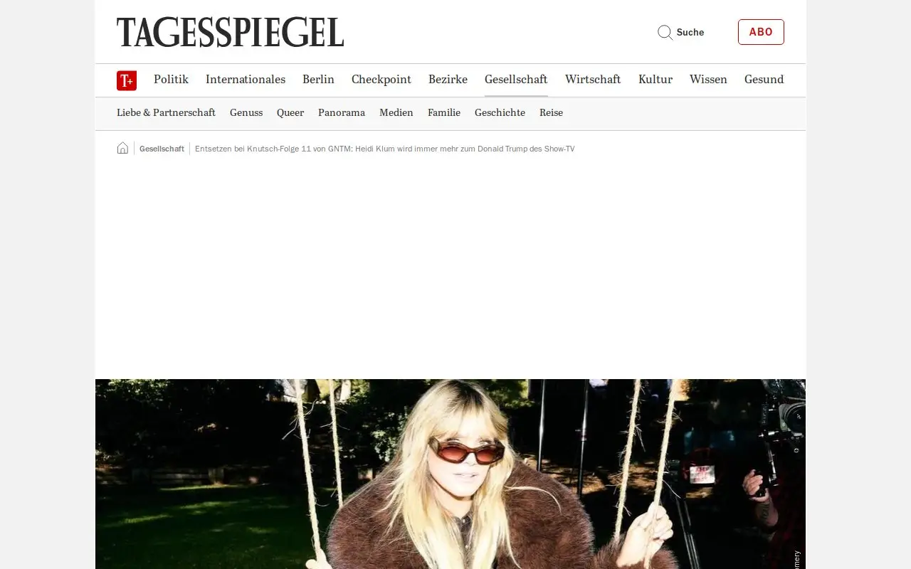 Landing page screenshot