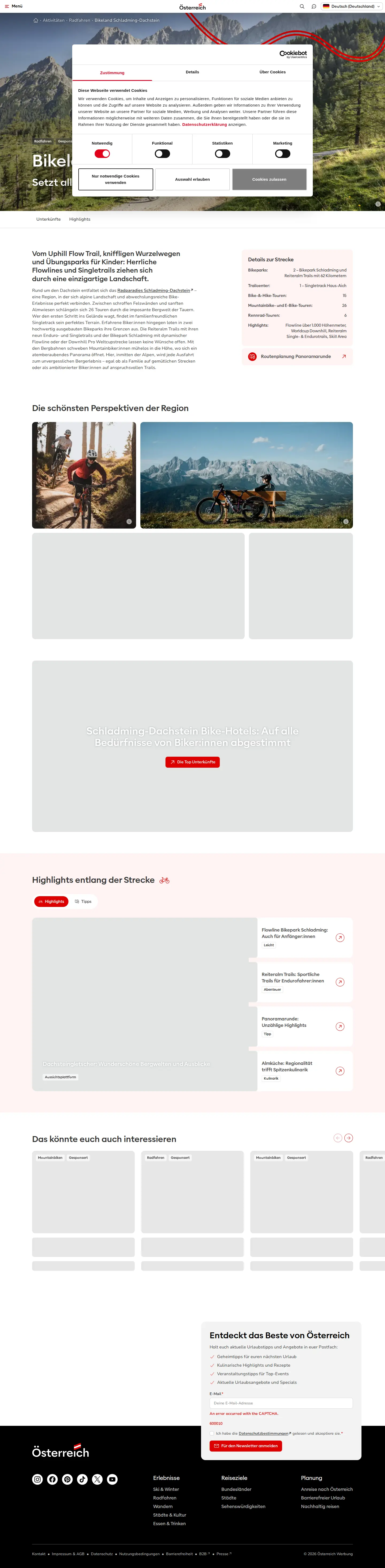 Landing page screenshot
