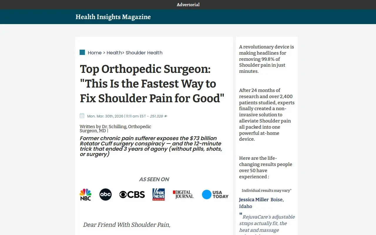 Landing page screenshot