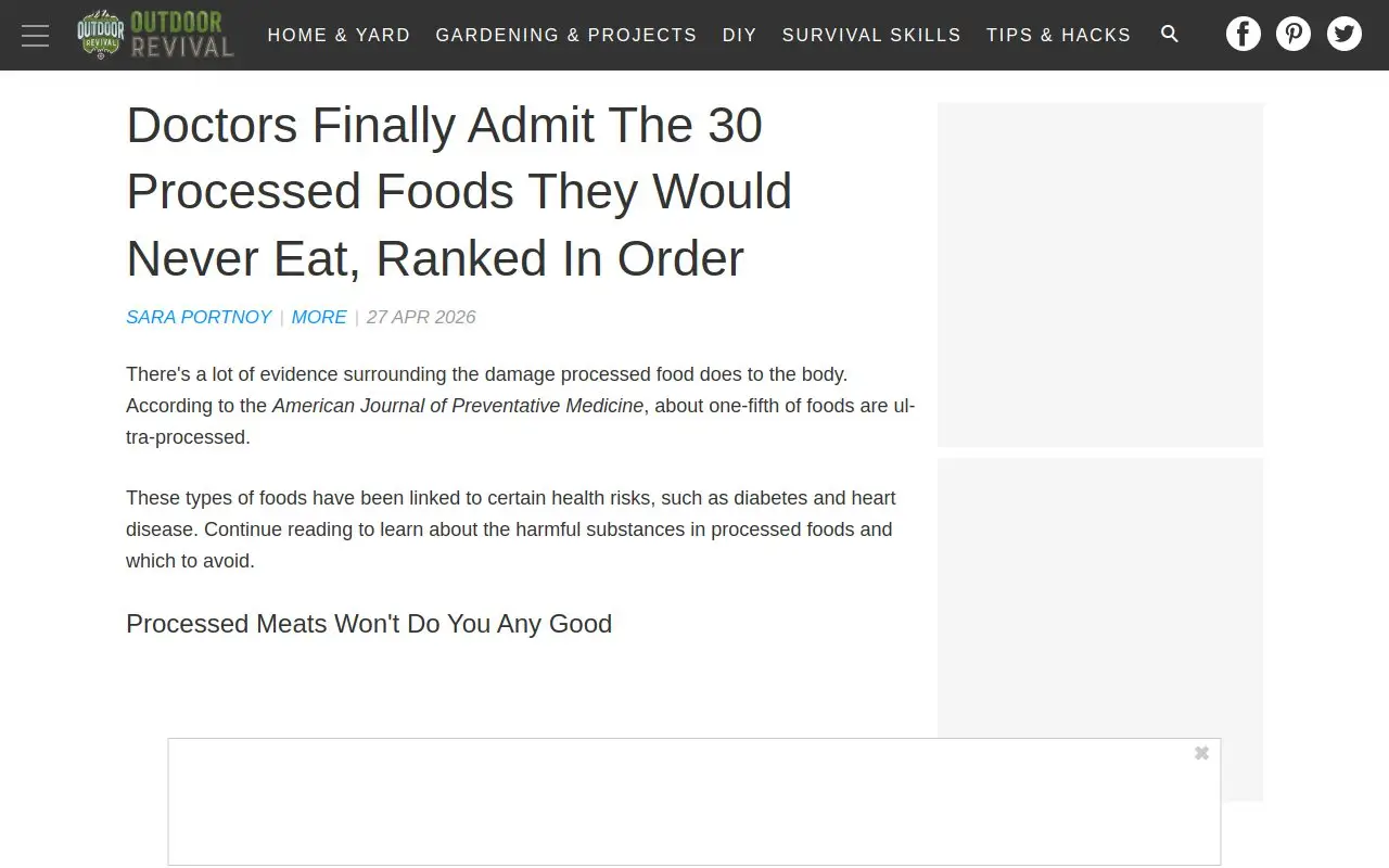 Landing page screenshot
