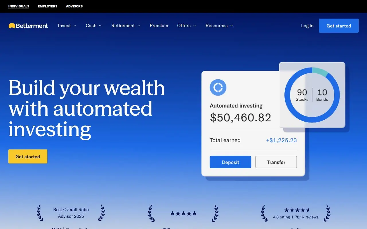 Landing page screenshot