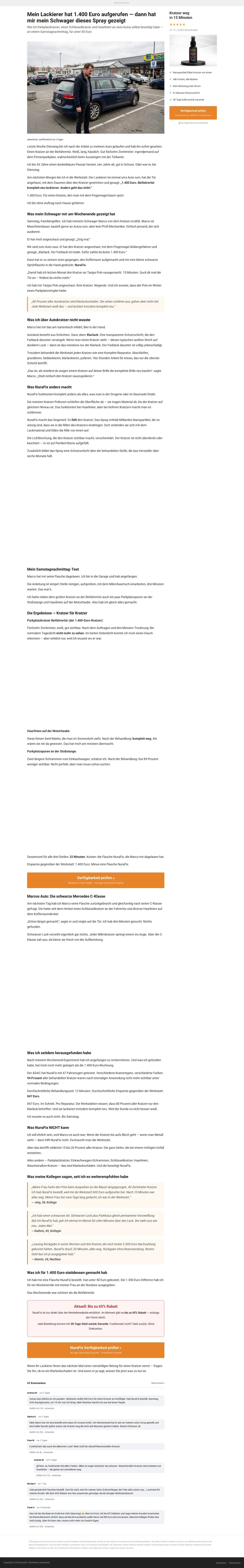 Landing page screenshot