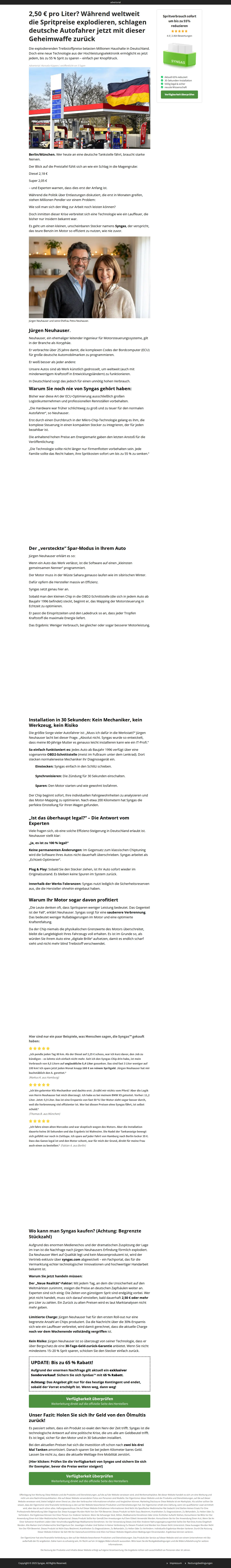 Landing page screenshot