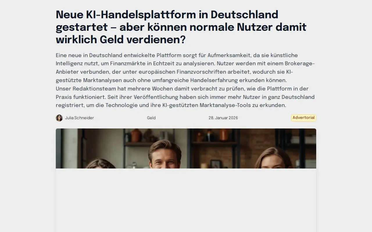 Landing page screenshot
