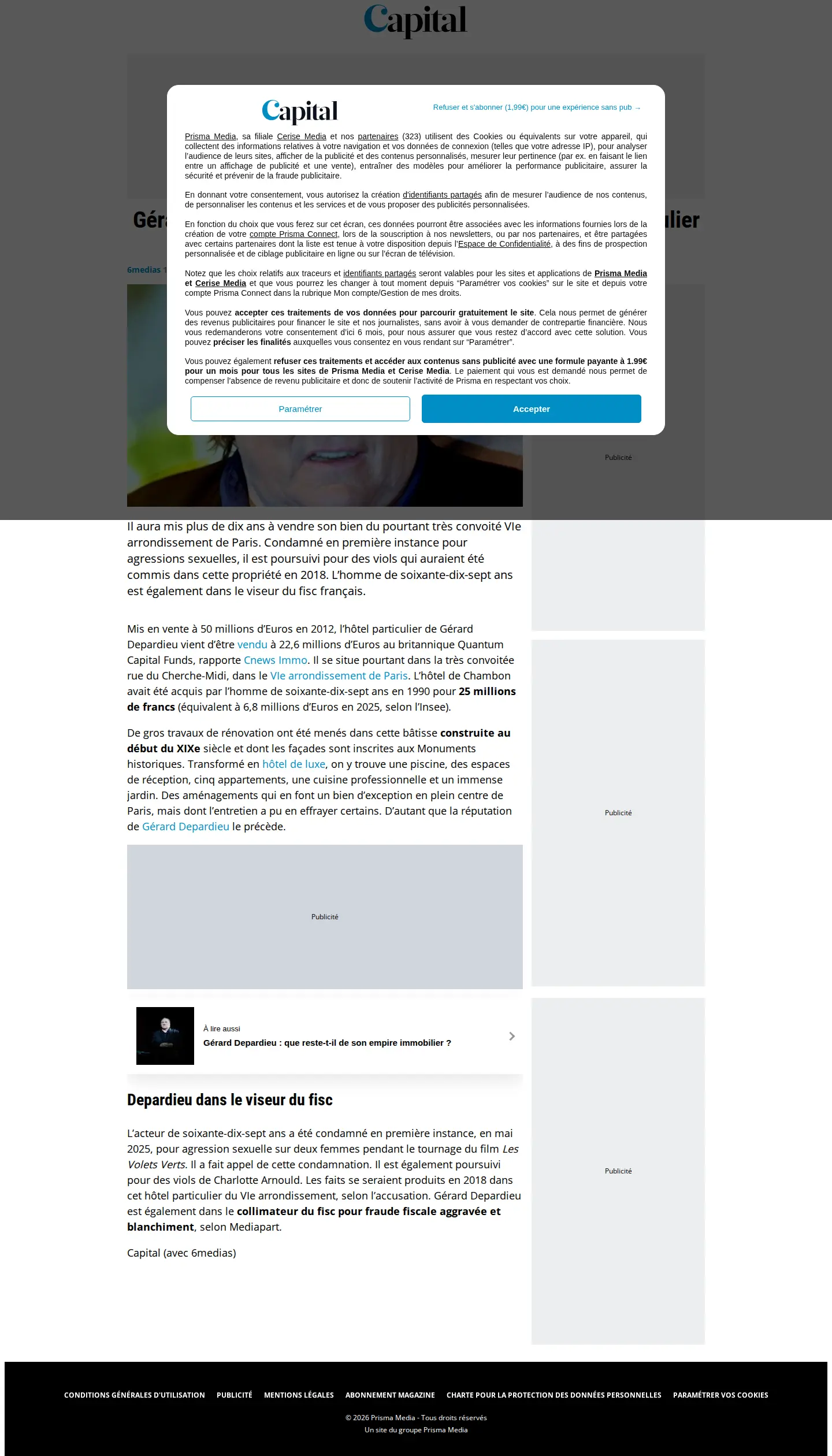 Landing page screenshot
