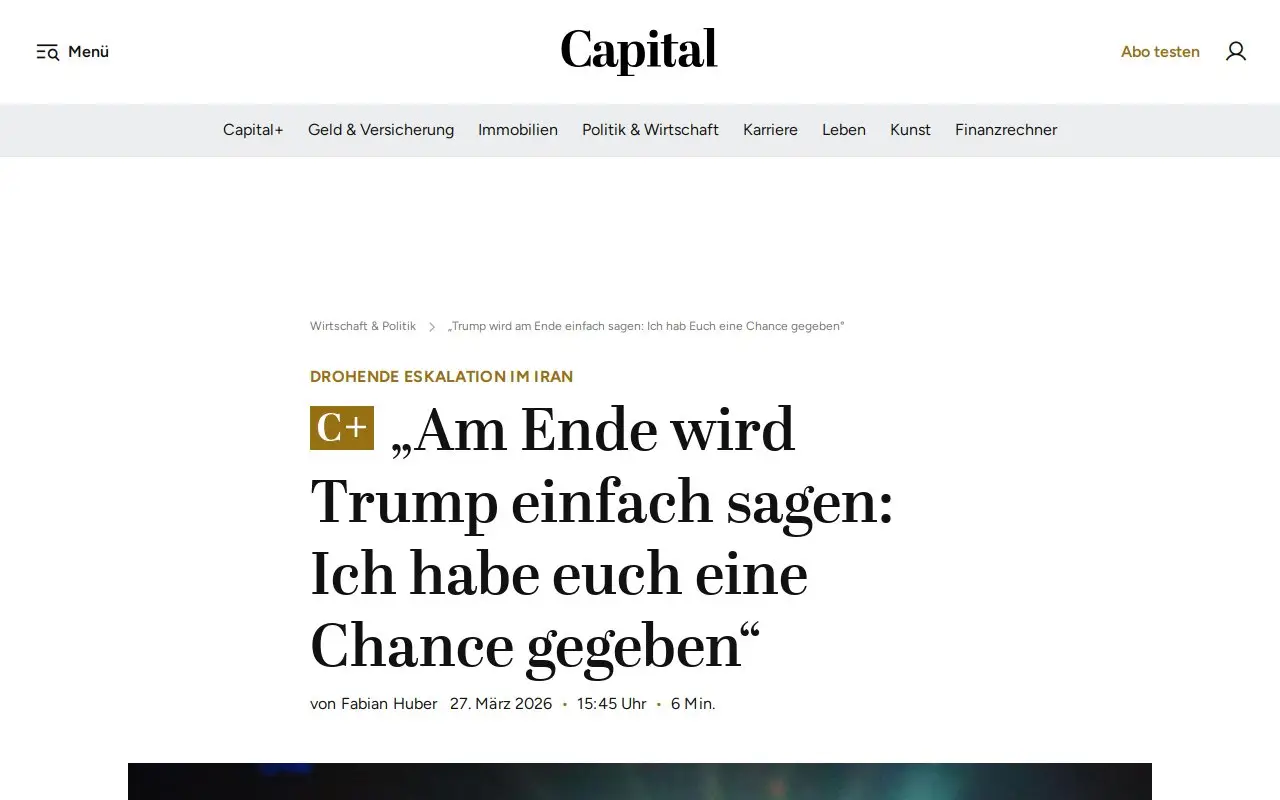 Landing page screenshot