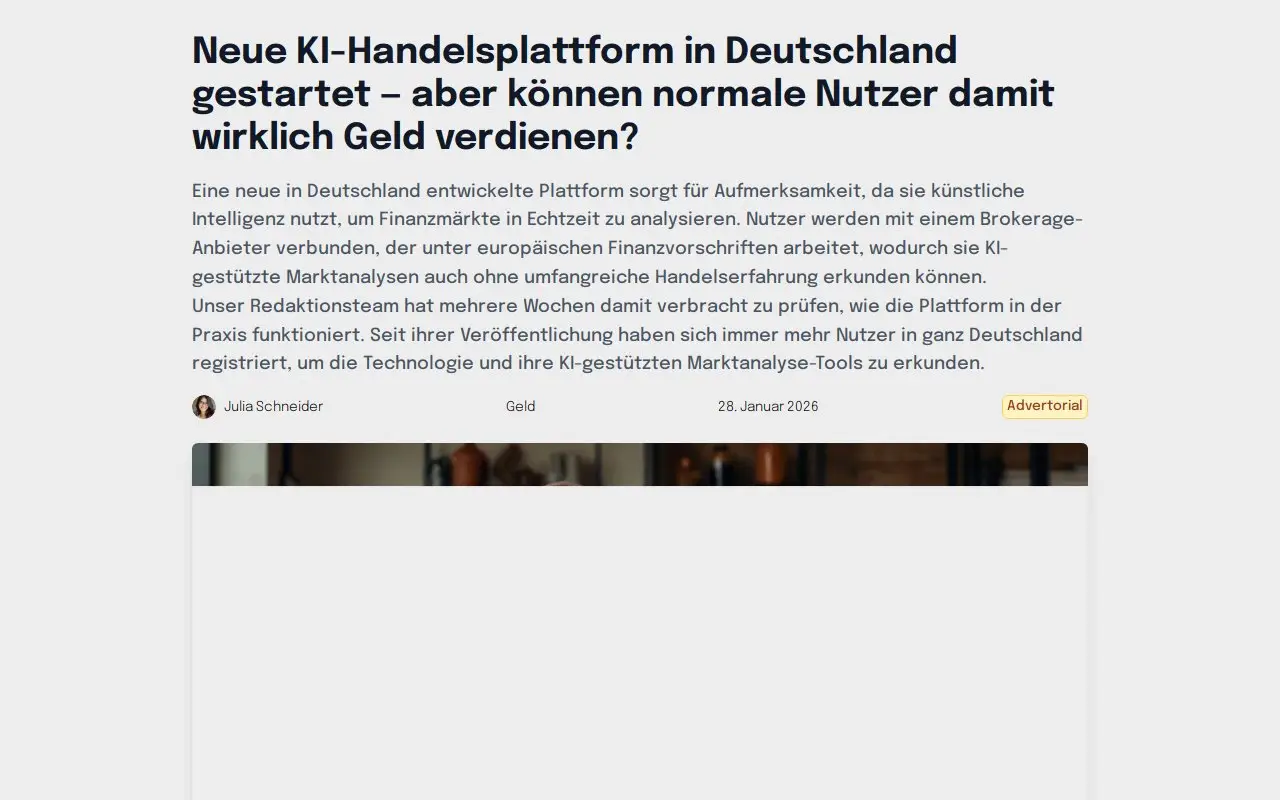 Landing page screenshot