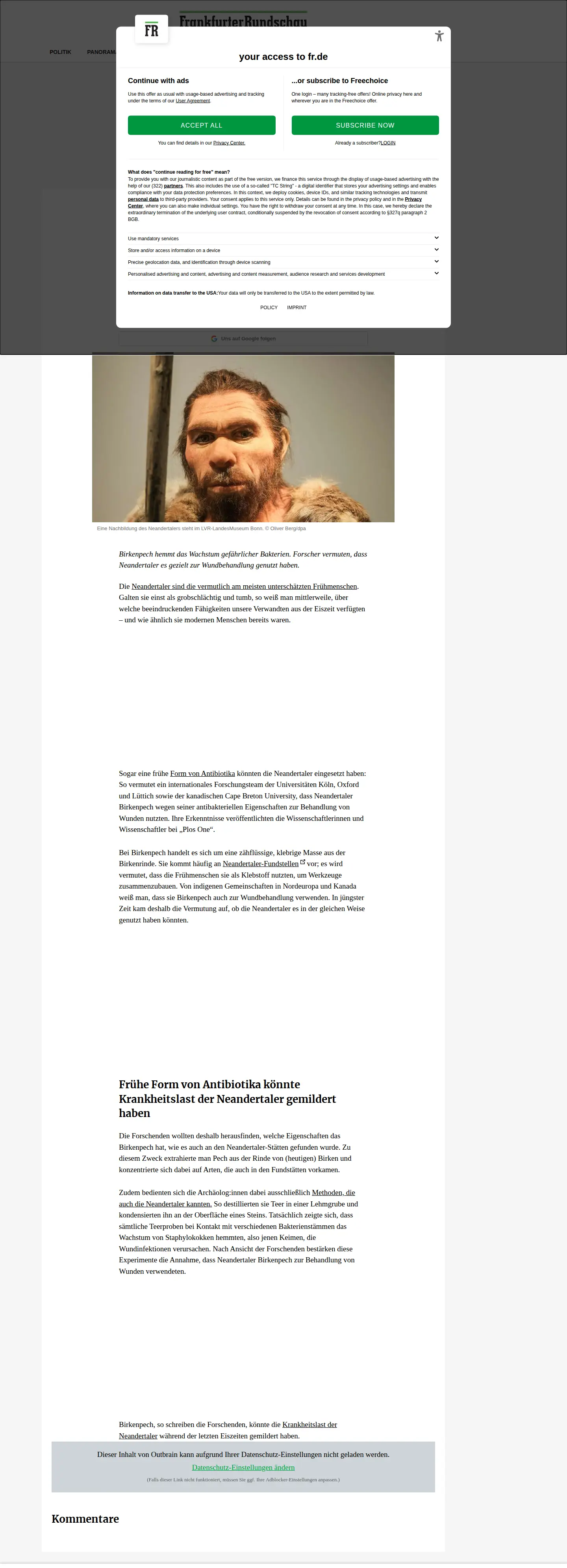 Landing page screenshot