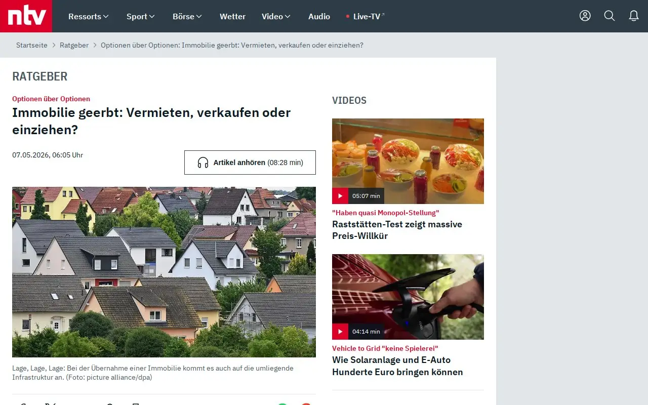 Landing page screenshot