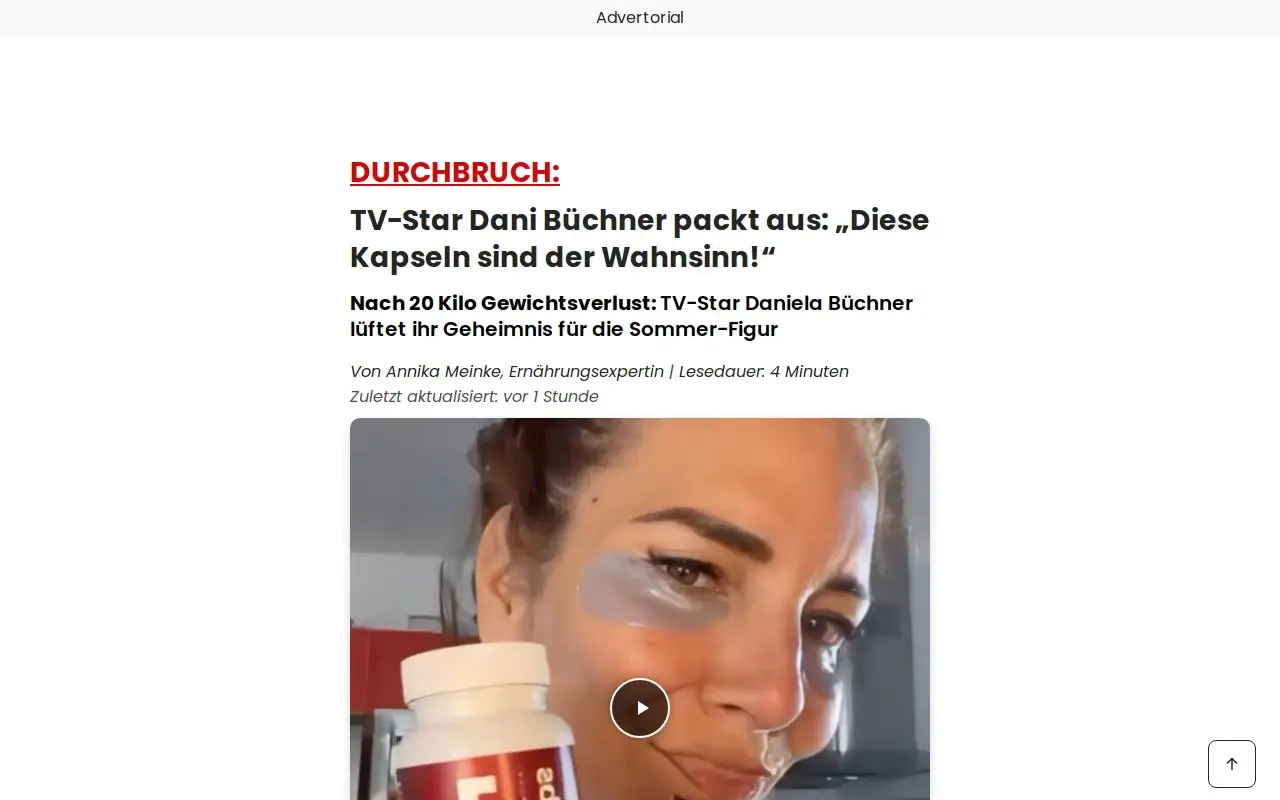 Landing page screenshot